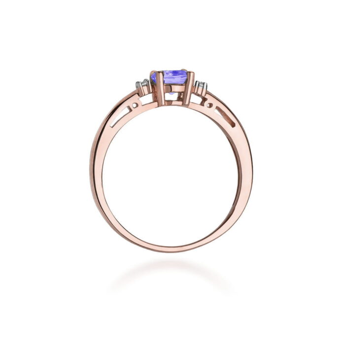 Inel Aur 14K cu Tanzanit 0.50 ct si Diamante 0.03 ct - Imagine 10