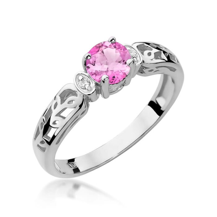 Inel Aur 14K cu Topaz Roz 0.50ct - Imagine 5