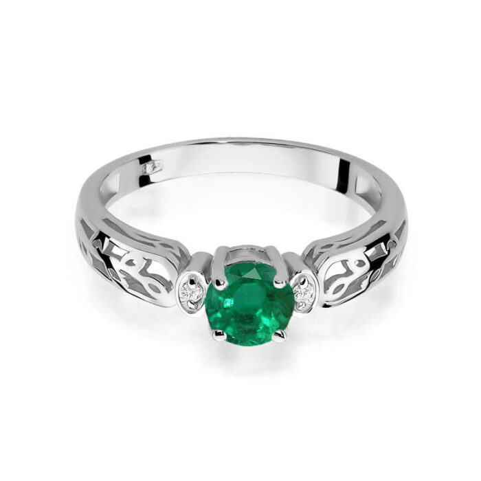 Inel Aur 14K cu Smarald 0.50 ct - Imagine 10