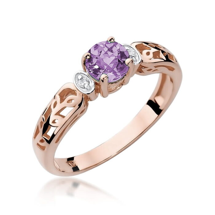 Inel Aur 14K cu Ametist 0.50ct - Imagine 8