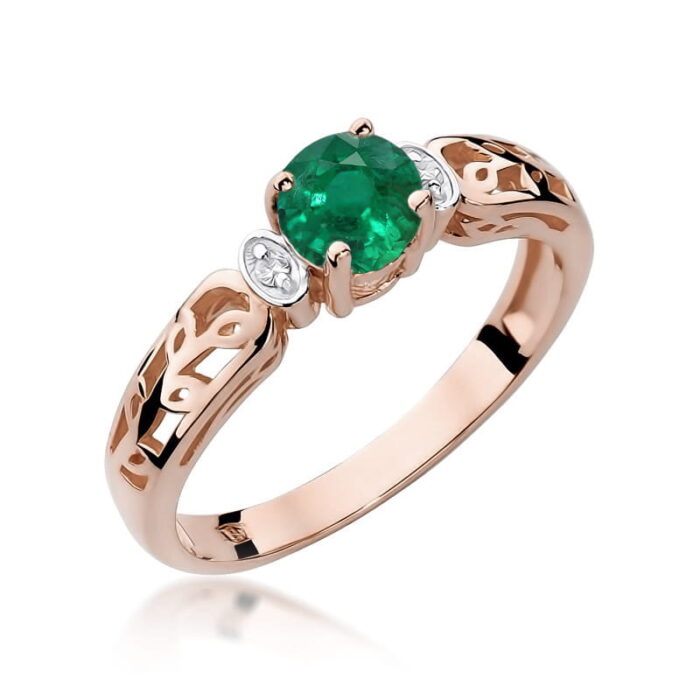 Inel Aur 14K cu Smarald 0.50 ct - Imagine 5