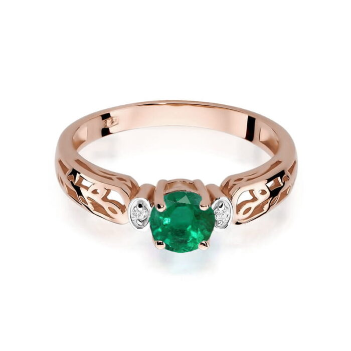 Inel Aur 14K cu Smarald 0.50 ct - Imagine 6