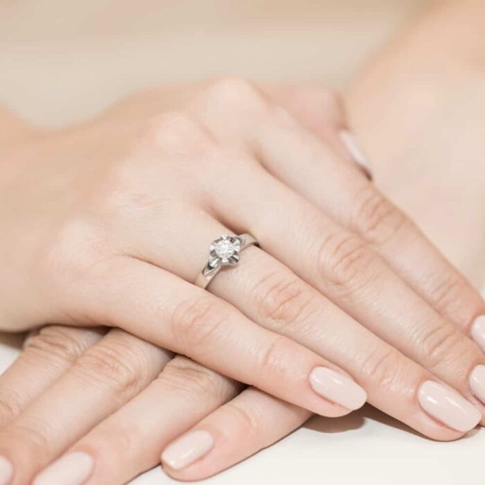 Inel Aur 14K W0155 Diamant Cultivat 0.30ct - Imagine 12