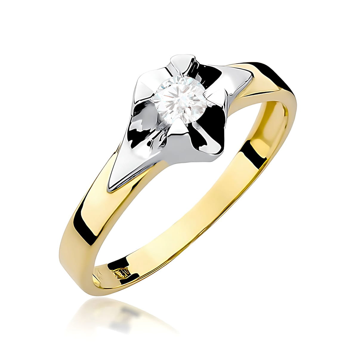 W0155.Z3.LDW_.04_1.jpg Inel Aur 14K W0155 Diamant Cultivat 0.25ct - Imagine 1