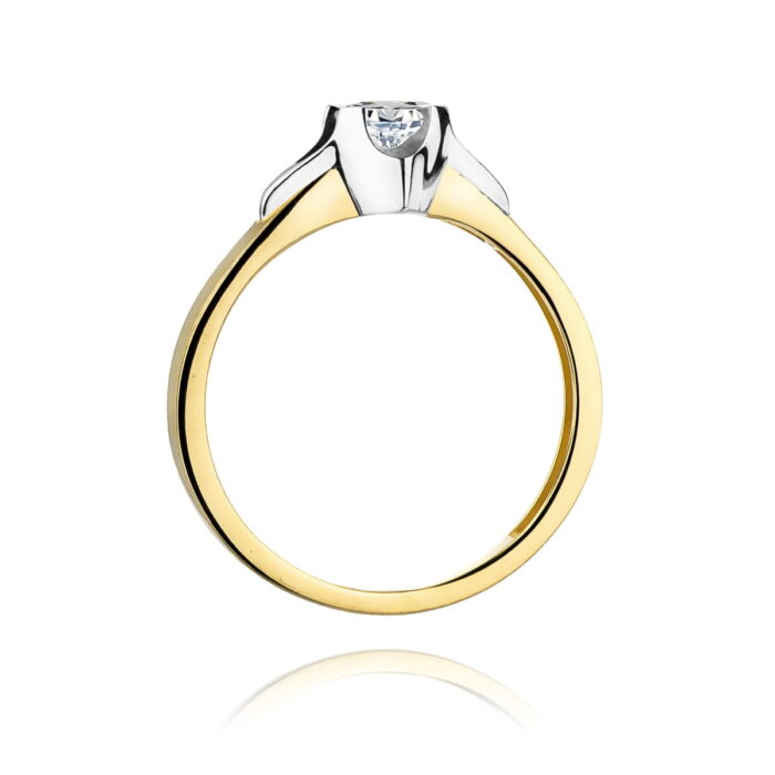 Inel Aur 14K W0155 Diamant Cultivat 0.25ct - Imagine 3