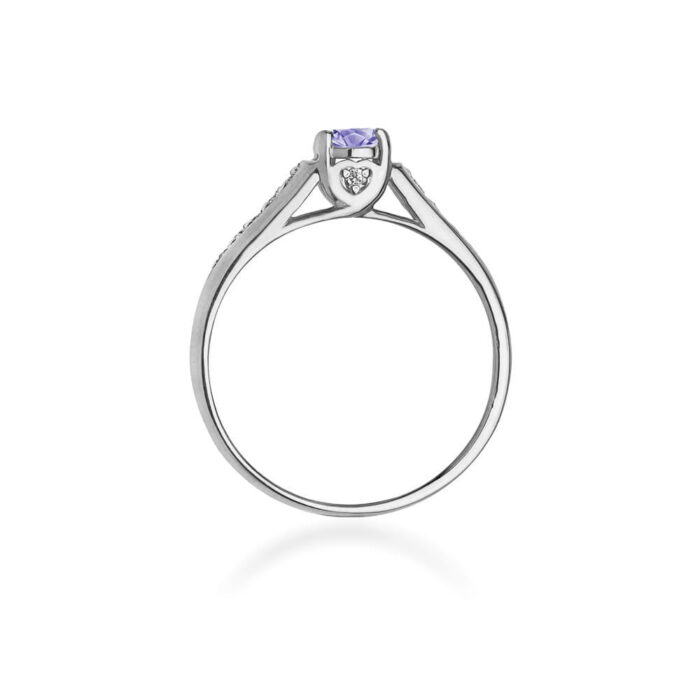 Inel Aur 14K cu Tanzanit 0.30 ct si Diamante 0.10 ct - Imagine 6