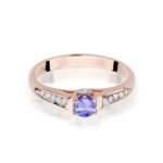 Inel Aur 14K cu Tanzanit 0.30 ct si Diamante 0.10 ct - Imagine 9