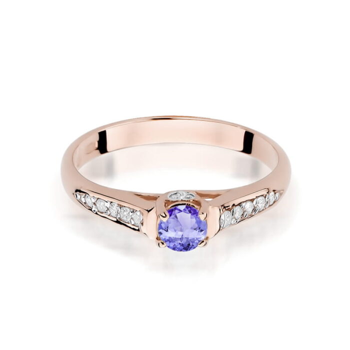 Inel Aur 14K cu Tanzanit 0.30 ct si Diamante 0.10 ct - Imagine 9