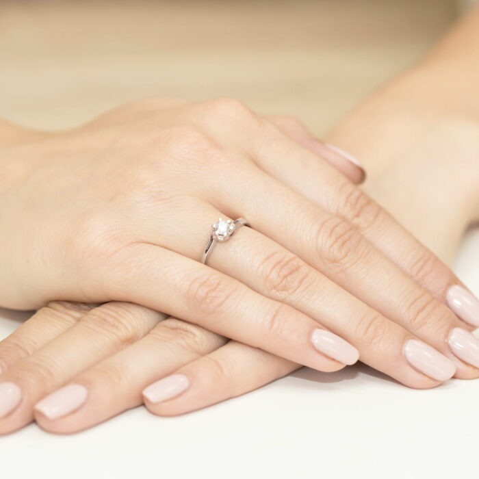Inel Aur 14K W163 Diamant Cultivat 0.30ct - Imagine 12