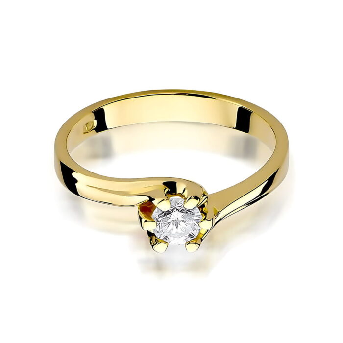 Inel Aur 14K W163 Diamant Cultivat 0.30ct - Imagine 2