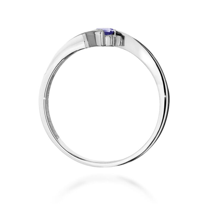 Inel Aur 14K cu Tanzanit 0.15 ct si Diamante 0.03 ct - Imagine 3