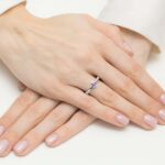 Inel Aur 14K cu Tanzanit 0.15 ct si Diamante 0.03 ct - Imagine 4