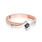 Inel Aur 14K W0177 Diamant Negru 0.12ct - Imagine 6