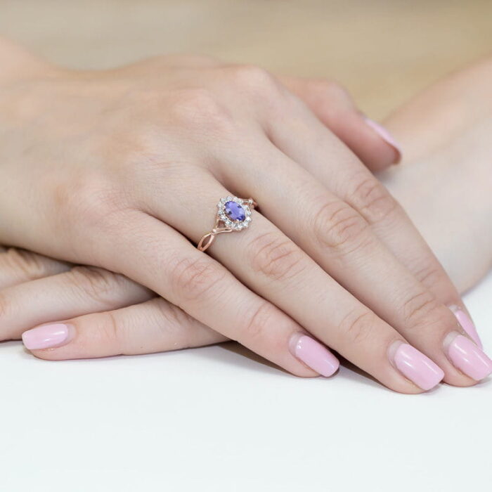 Inel Aur 14K W0182 Tanzanit 0.40ct - Imagine 8