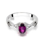 Inel Aur 14k cu Rodolit 0.50 ct si Diamante 0.05 ct - Imagine 10