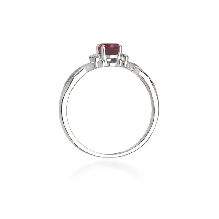 Inel Aur 14k cu Rodolit 0.50 ct si Diamante 0.05 ct - Imagine 11