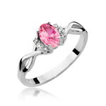 Inel Aur 14k cu Topaz Roz 0.50 ct si Diamante 0.05 ct - Imagine 9