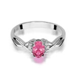 Inel Aur 14k cu Topaz Roz 0.50 ct si Diamante 0.05 ct - Imagine 10