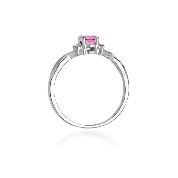 Inel Aur 14k cu Topaz Roz 0.50 ct si Diamante 0.05 ct - Imagine 11