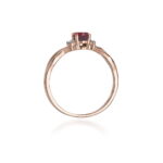Inel Aur 14k cu Rodolit 0.50 ct si Diamante 0.05 ct - Imagine 7