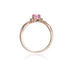 Inel Aur 14k cu Safir Roz 0.60 ct si Diamante 0.05 ct - Imagine 11