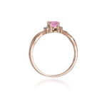 Inel Aur 14k cu Topaz Roz 0.50 ct si Diamante 0.05 ct - Imagine 7