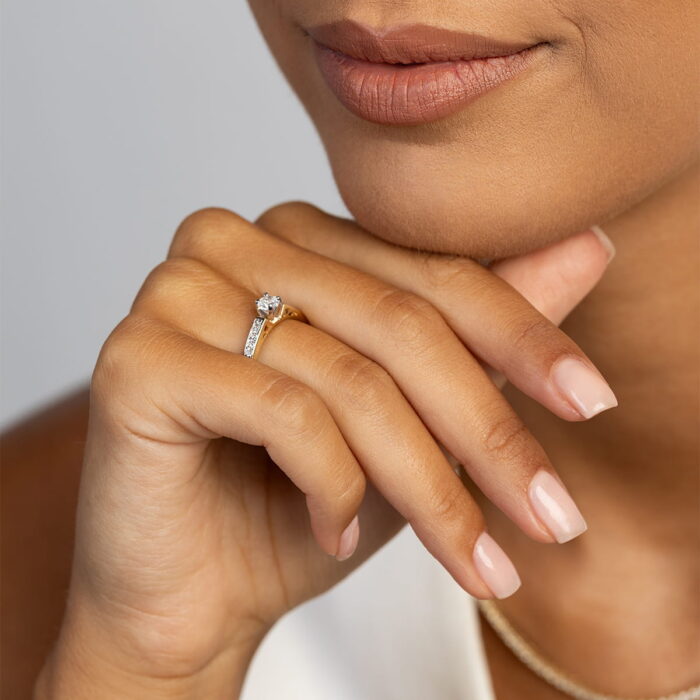 Inel Aur 14K cu Diamante de Laborator 0.42 ct - Imagine 4