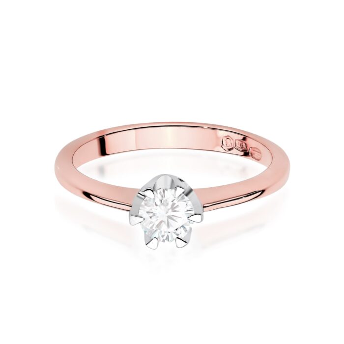 Inel Aur 14K cu Diamant de Laborator 0.50 - Imagine 6