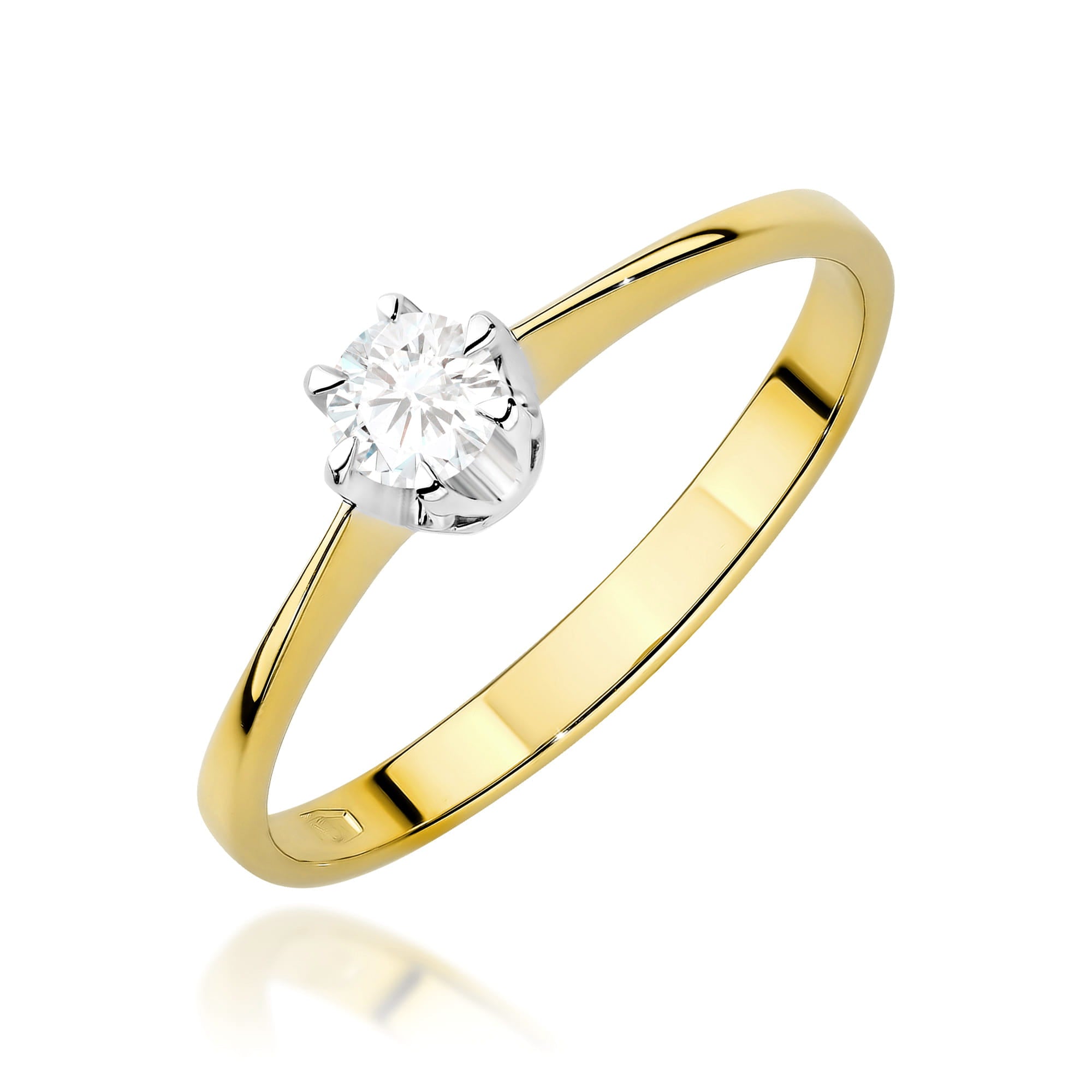 W0220.Z3.LDW_.04_1.jpg Inel Aur 14K cu Diamant de Laborator 0.20 ct - Imagine 1