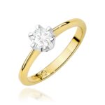 Inel Aur 14K cu Diamant de Laborator 0.50