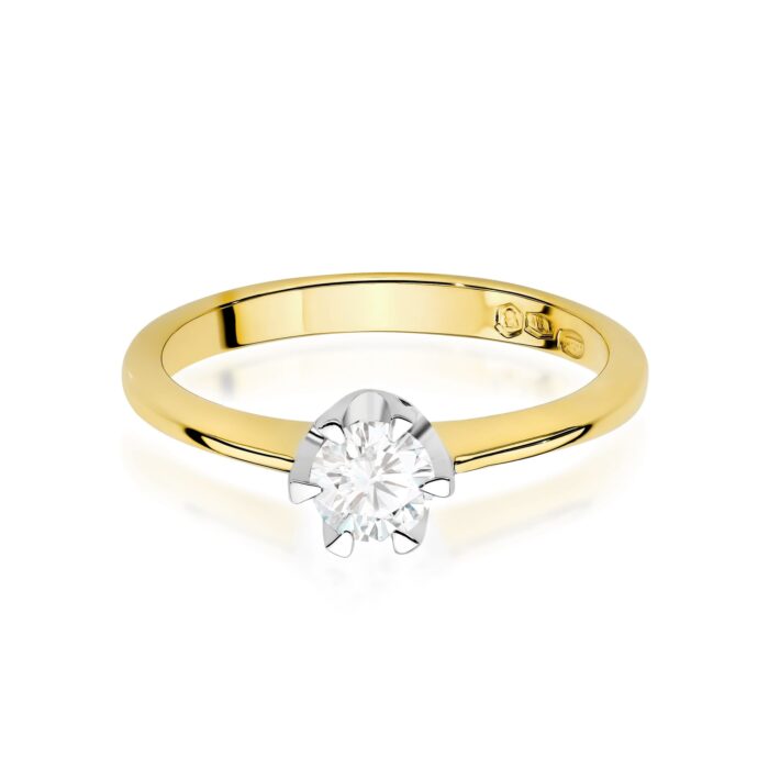 Inel Aur 14K cu Diamant de Laborator 0.50 - Imagine 2
