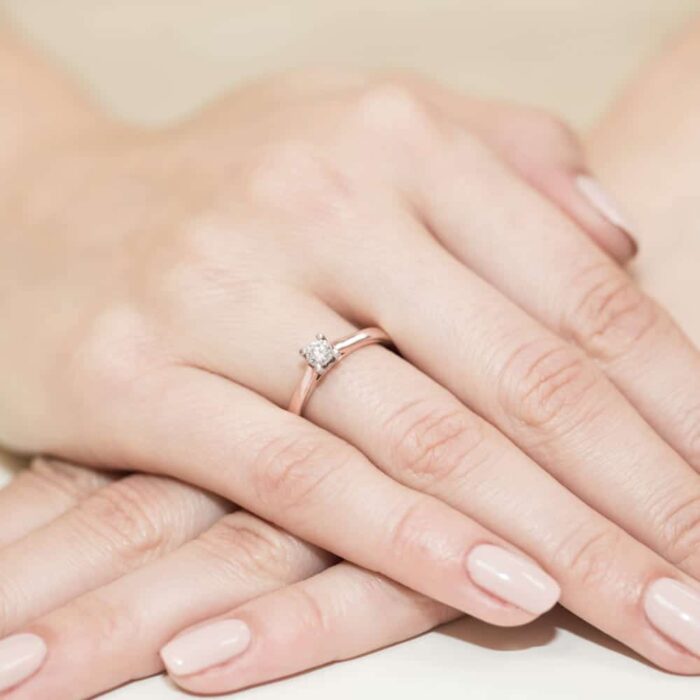 Inel Aur 14K W0221 Diamant Cultivat 0.25ct - Imagine 8