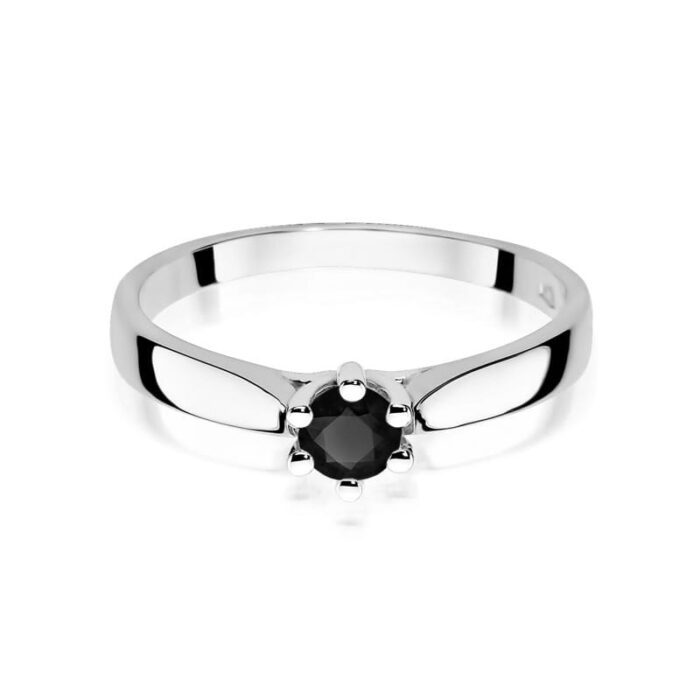 Inel Aur 14K W222B Diamant Negru 0.30ct - Imagine 10