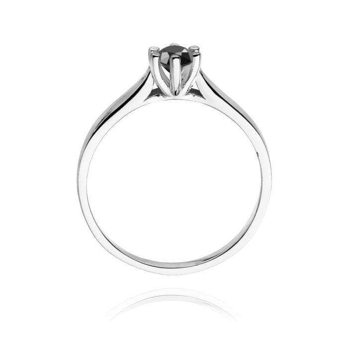 Inel Aur 14K W222B Diamant Negru 0.30ct - Imagine 11