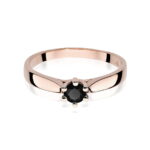 Inel Aur 14K W222B Diamant Negru 0.30ct - Imagine 6