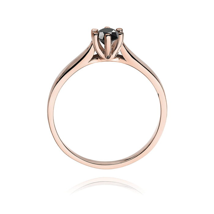 Inel Aur 14K W222B Diamant Negru 0.30ct - Imagine 7