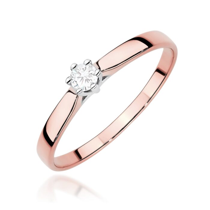 Inel Aur 14K cu Diamant de Laborator 0.10 ct - Imagine 8