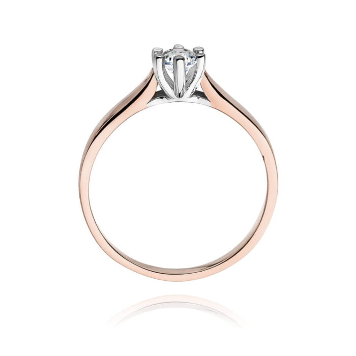 Inel Aur 14K W0222 Diamant Cultivat 0.25ct - Imagine 7