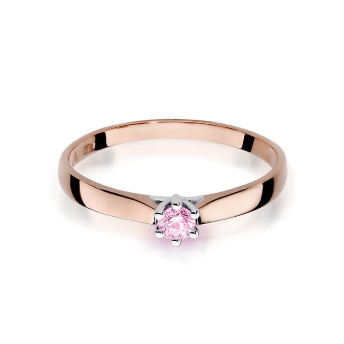 Inel Aur 14K W0222 Topaz Roz 0.15ct - Imagine 4