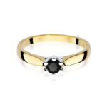Inel Aur 14K W222B Diamant Negru 0.30ct - Imagine 2