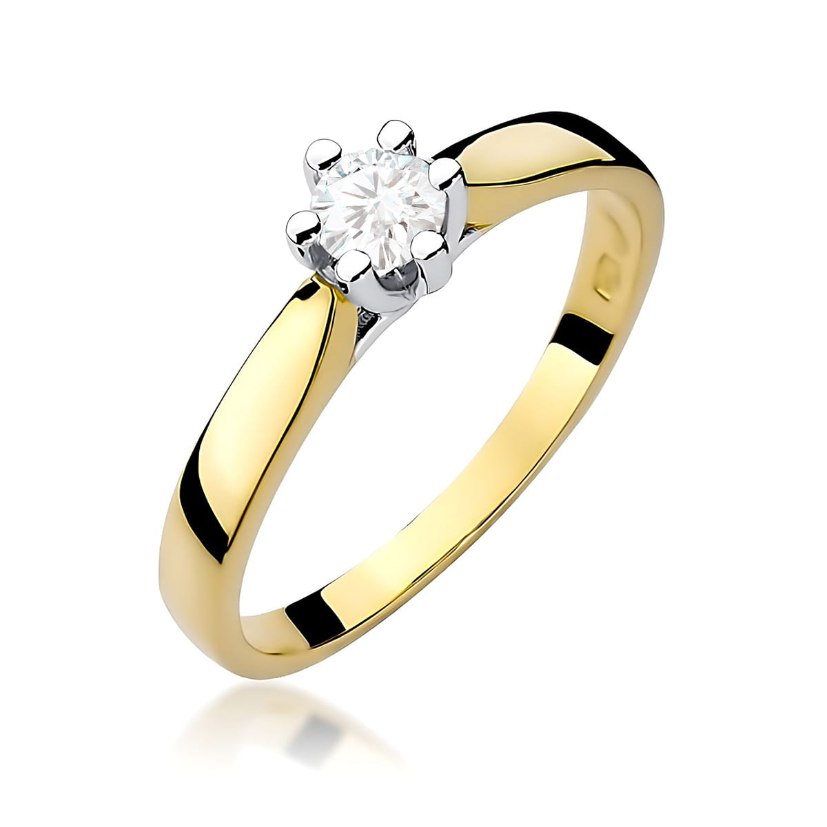 W0222.Z3.LDW_.09_1.jpg Inel Aur 14K W0222 Diamant Cultivat 0.25ct - Imagine 1