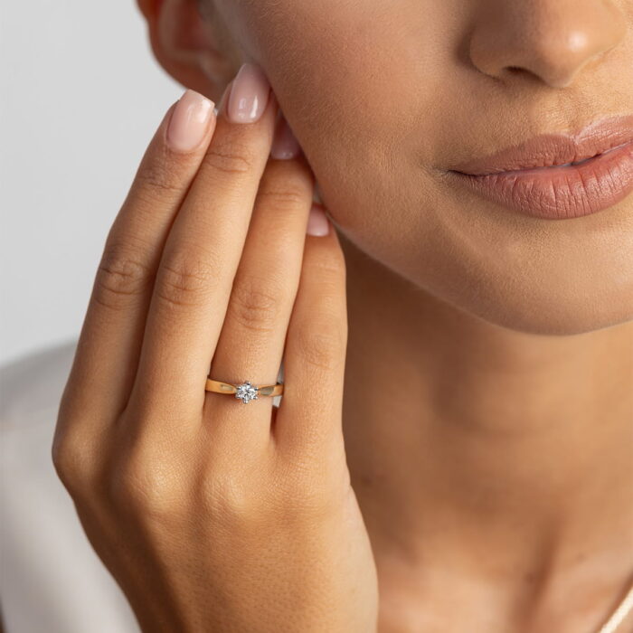 Inel Aur 14K cu Diamant de Laborator 0.30 ct - Imagine 3
