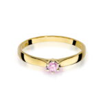 Inel Aur 14K W0222 Topaz Roz 0.15ct - Imagine 2