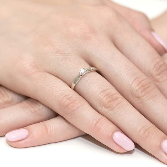 Inel Aur 14K W0223 Diamant Crescut în Laborator 0.25ct - Imagine 12