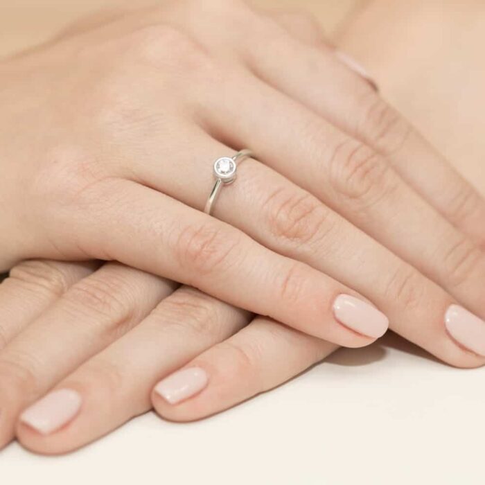 Inel Aur 14K W0224 Diamant Cultivat 0.30ct - Imagine 12