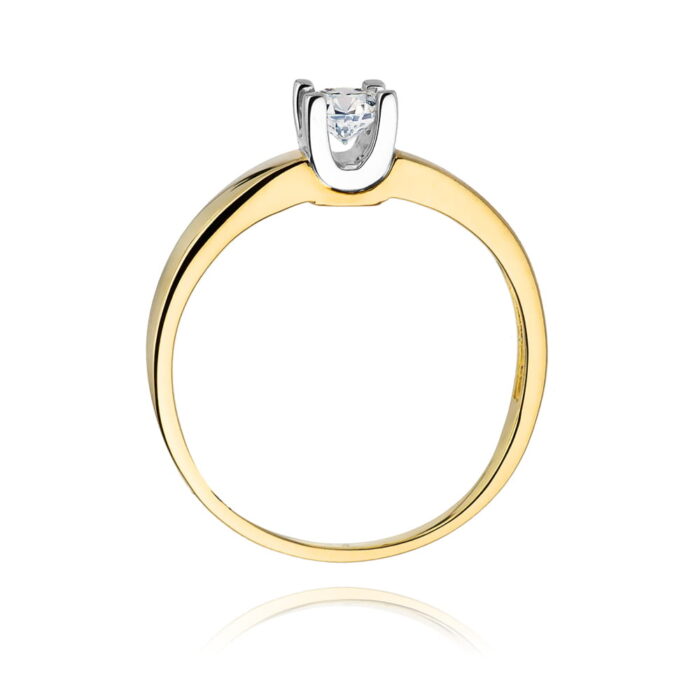 Inel Aur 14K W0225 Diamant Cultivat 0.30ct - Imagine 3