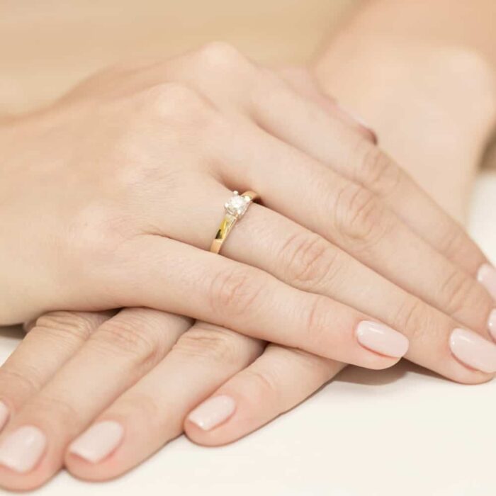 Inel Aur 14K W0225 Diamant Cultivat 0.30ct - Imagine 4