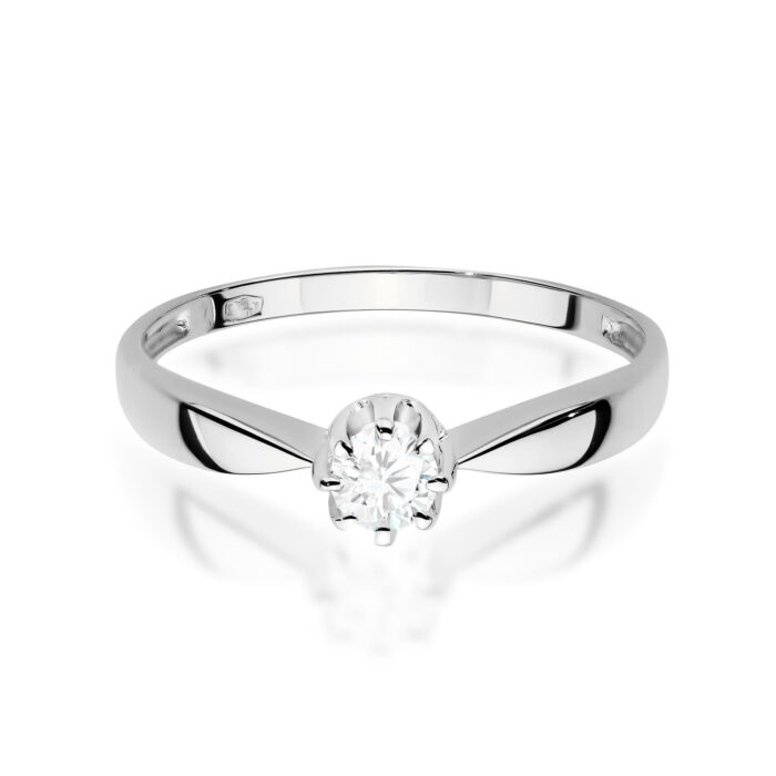 Inel Aur 14K cu Diamant de Laborator 0.15 ct - Imagine 6
