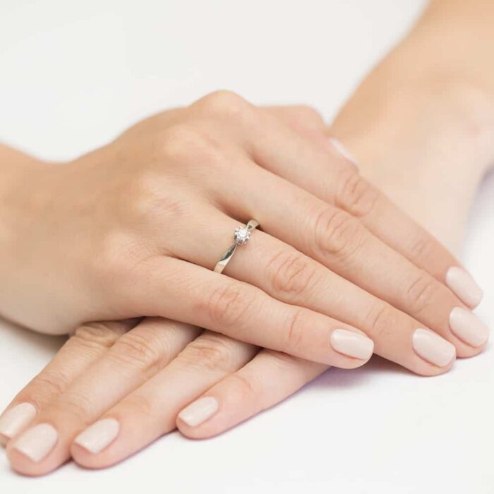 Inel Aur 14K W0228 Diamant Crescut în Laborator 0.25ct - Imagine 12
