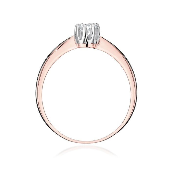 Inel Aur 14K cu Diamant de Laborator 0.15 ct - Imagine 10